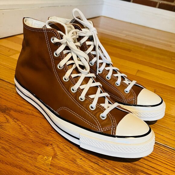 Converse Other - Converse Chuck Taylor All Star Cruise Leather High-Top Shoes Cognac Brown 12